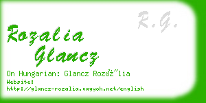 rozalia glancz business card